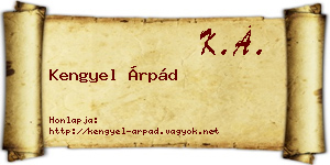 Kengyel Árpád névjegykártya